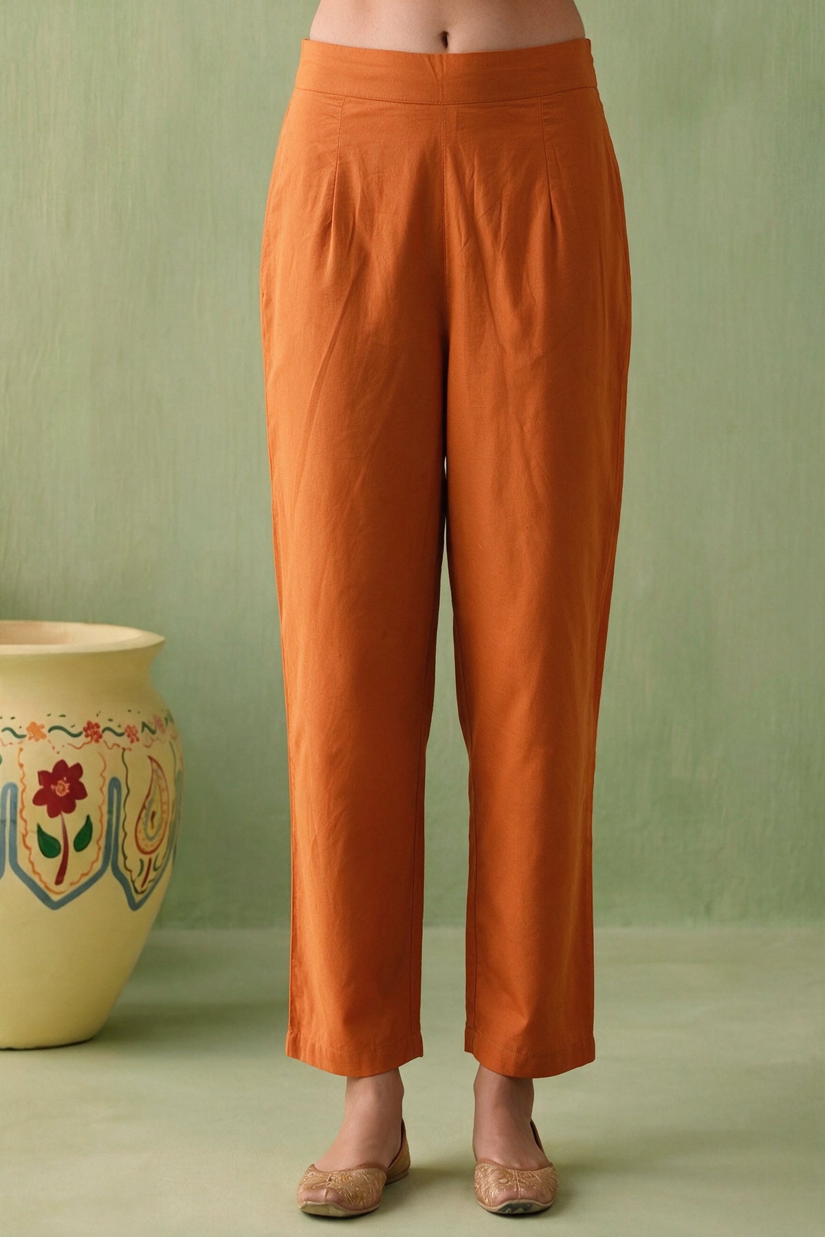Juniper Women Orange Kurta & Pant