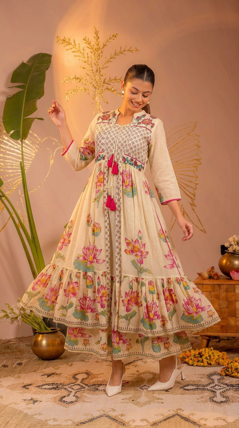 OffWhite Lotus Garden Jacket Dress