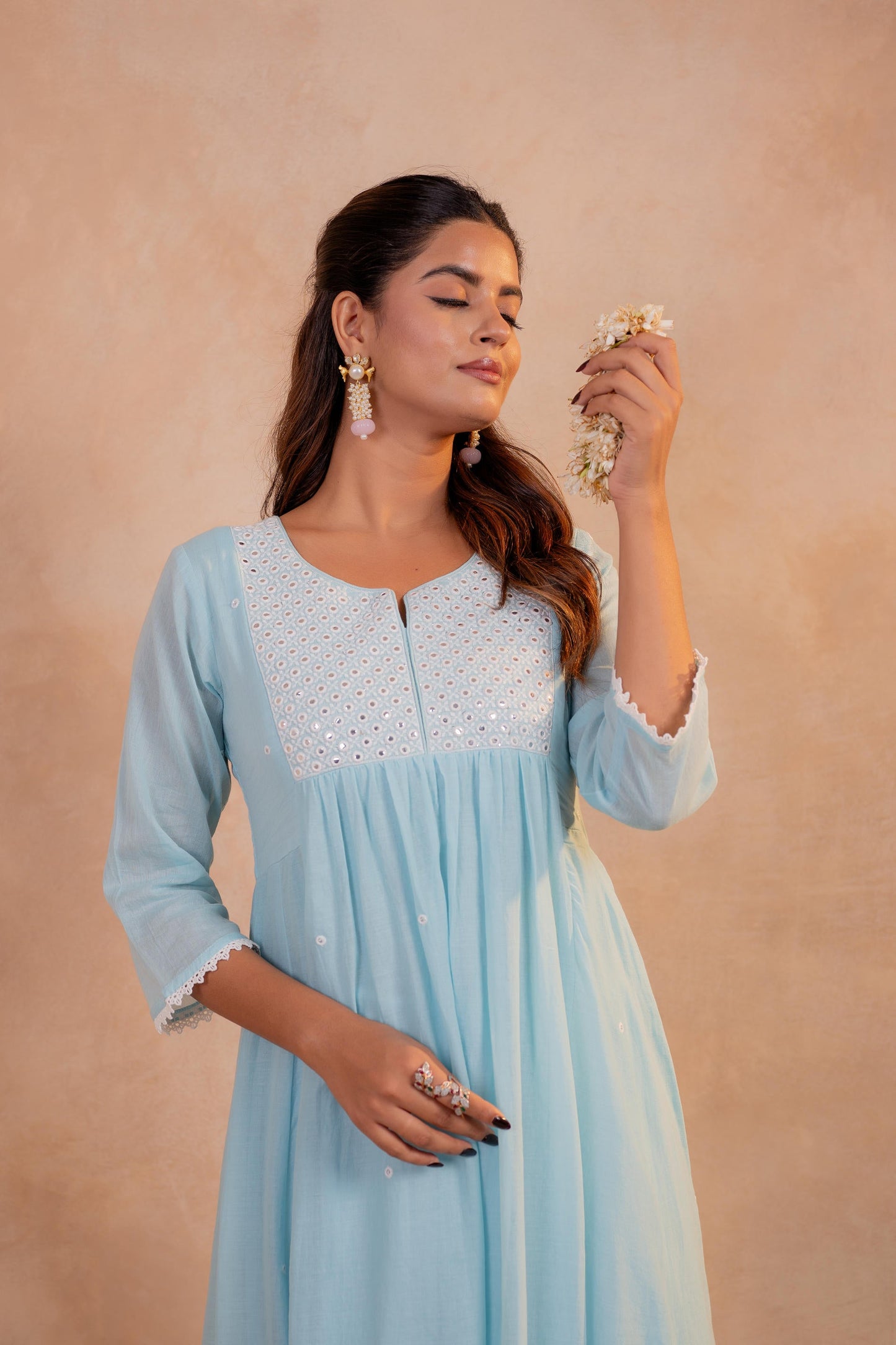 SkyBlue Noor Flared Kurta