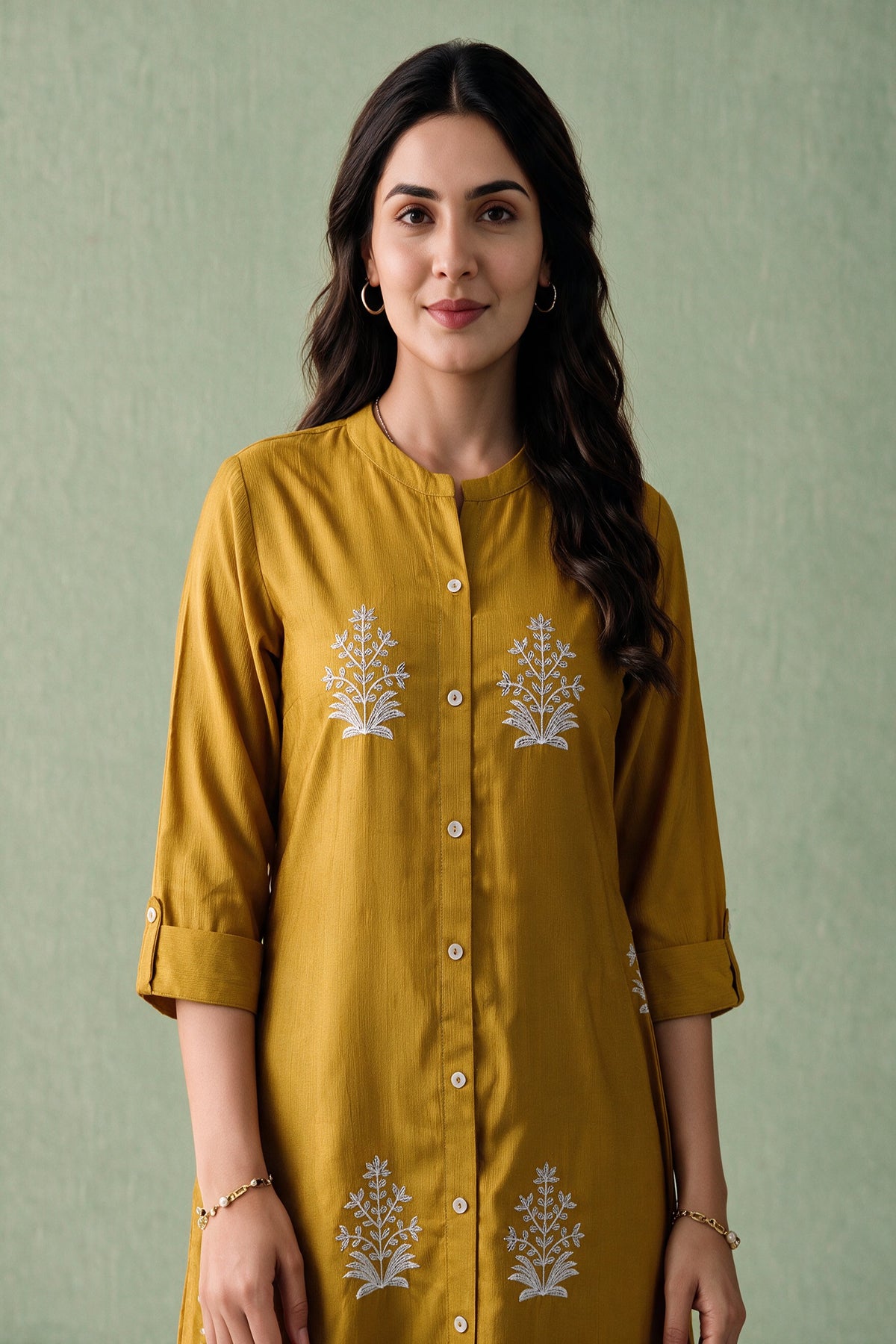 Juniper Women Mustard Kurta