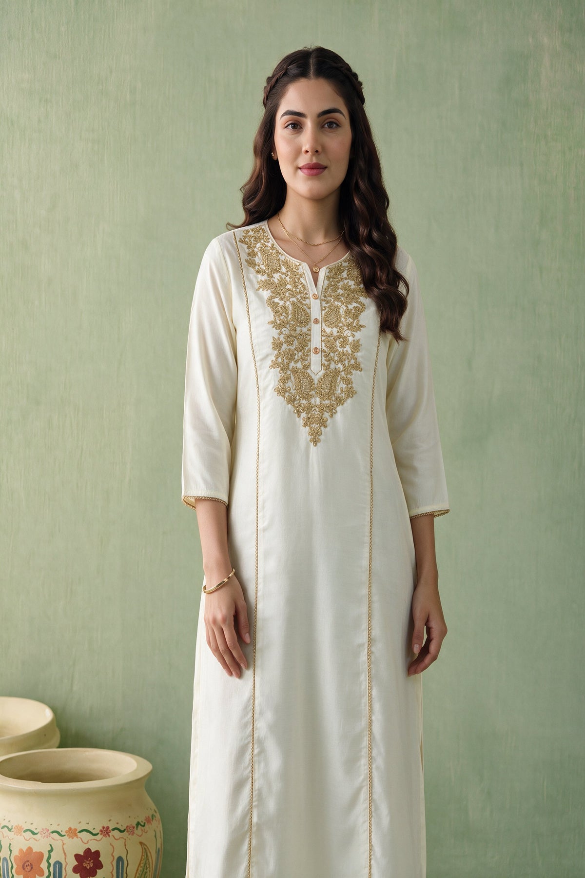 Juniper Women Ivory Kurta