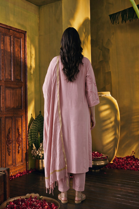 Juniper Women Champagne Kurta Pant & Dupatta