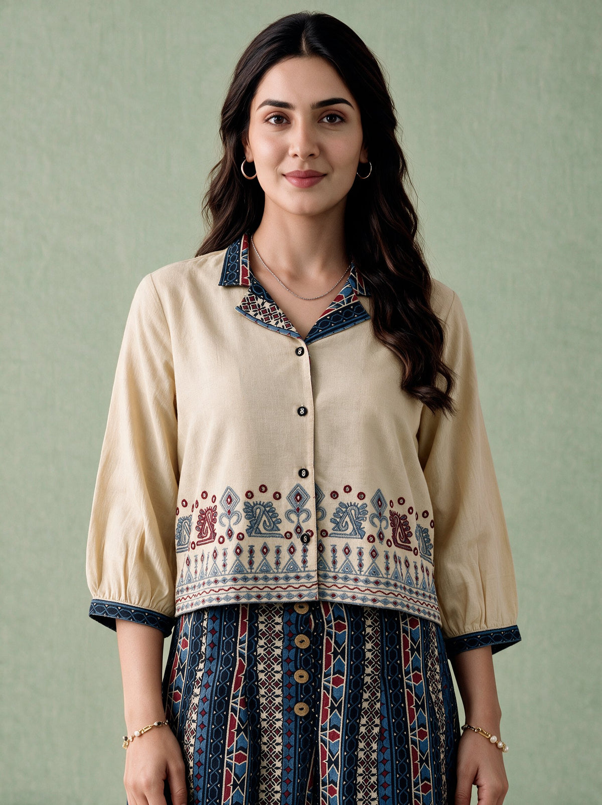 Juniper Women Offwhite Top Palazzo