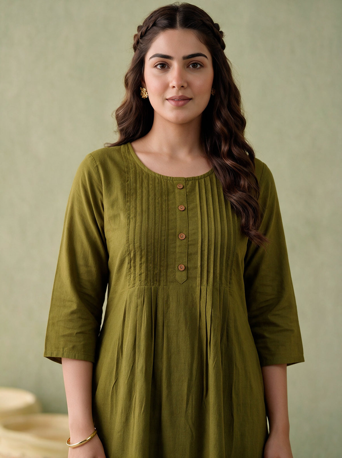 Juniper Women Olive Kurta