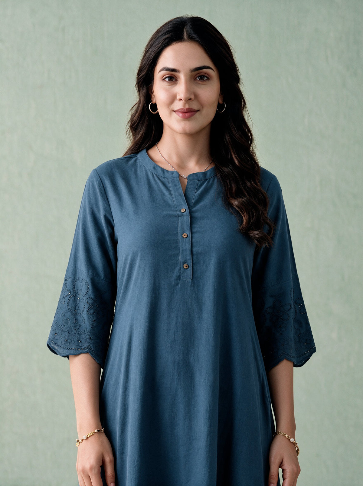 Juniper Women Steelblue Kurta & Pant