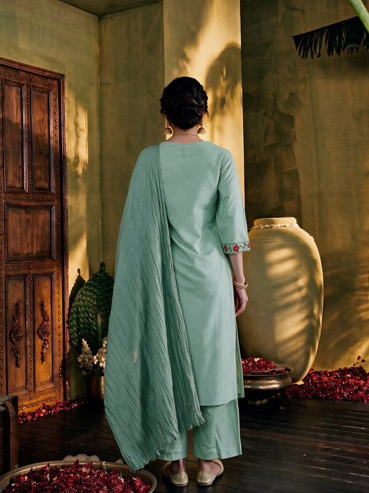 Juniper Women Pista Kurta Pant & Dupatta