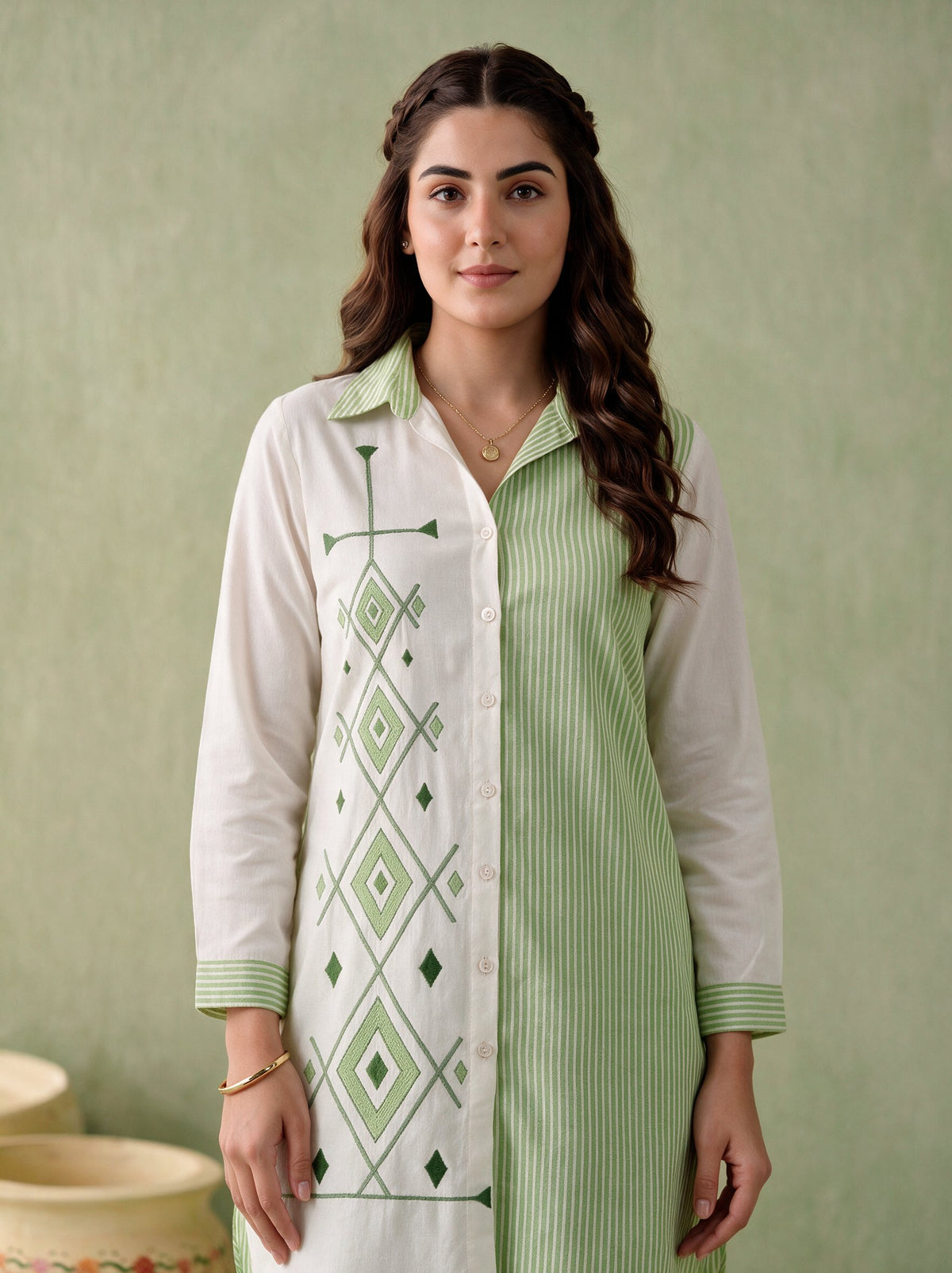 Juniper Women Light Green Shirt & Pant