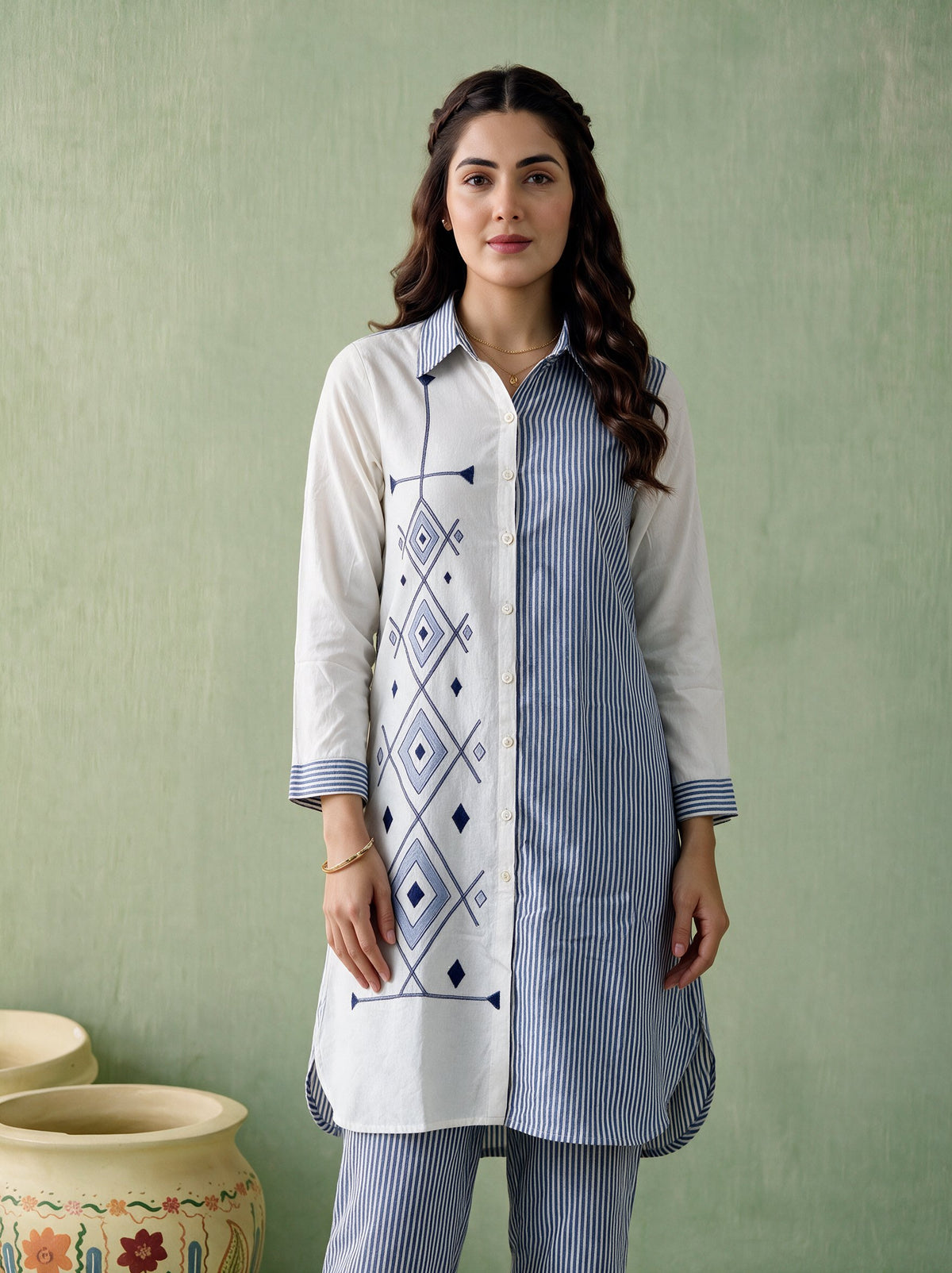 Juniper Women Navy Shirt & Pant