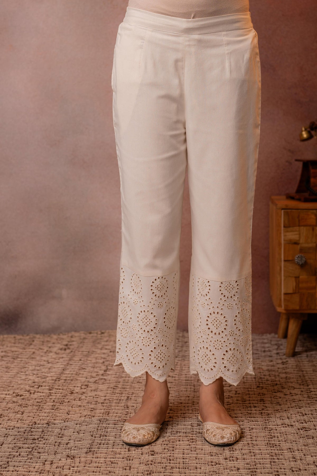 Cotton Whisper Schiffli Co-Ord Set