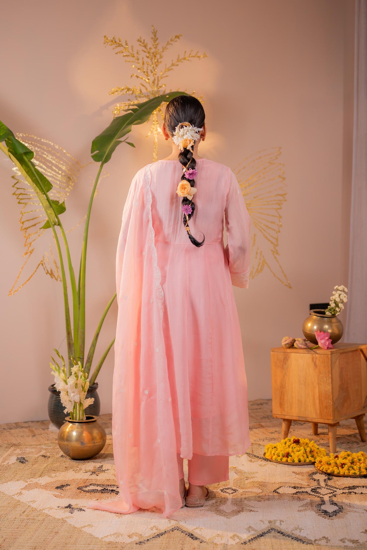 Peach Noor Festive Suit Set