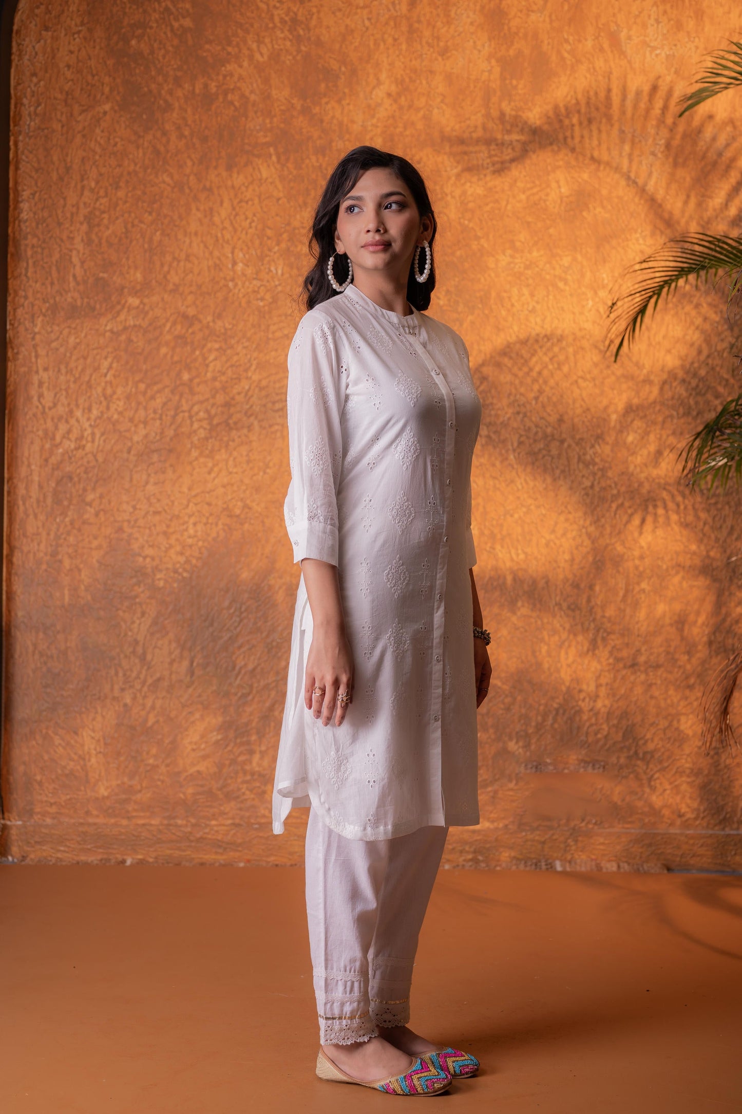 Off-White Chikankari Kurta