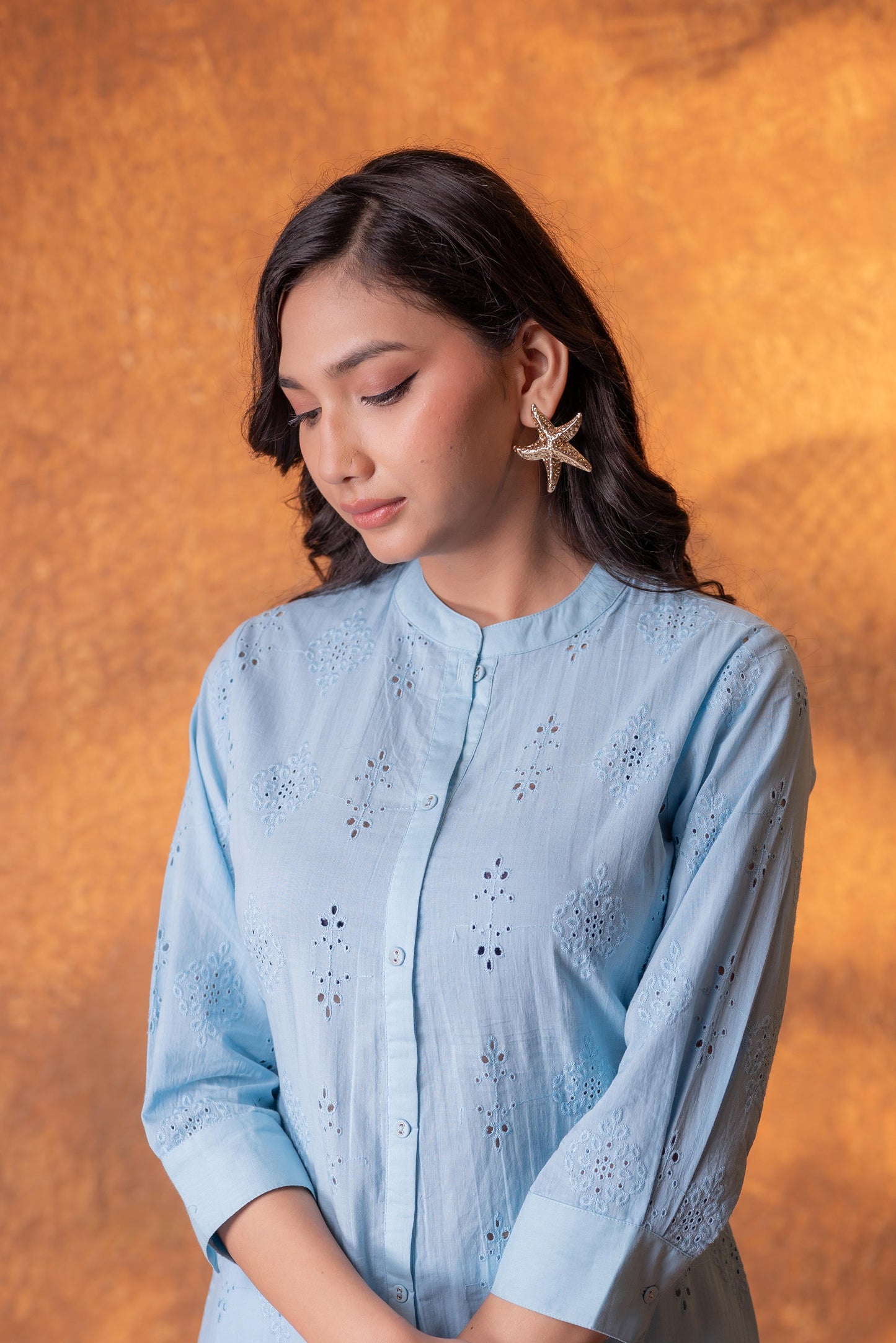 Sky blue  Chikankari Kurta