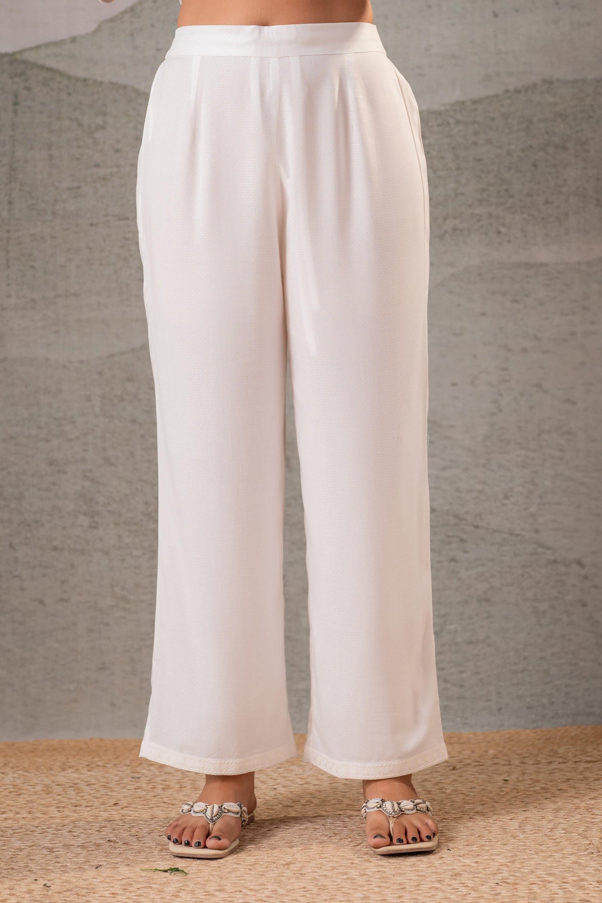 Cotton Bloom White Embroidered Co-Ord Set