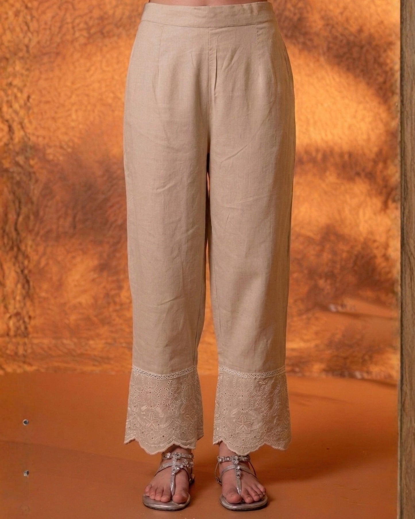 Off-White Dune Tonal Schiffli Kurta Set
