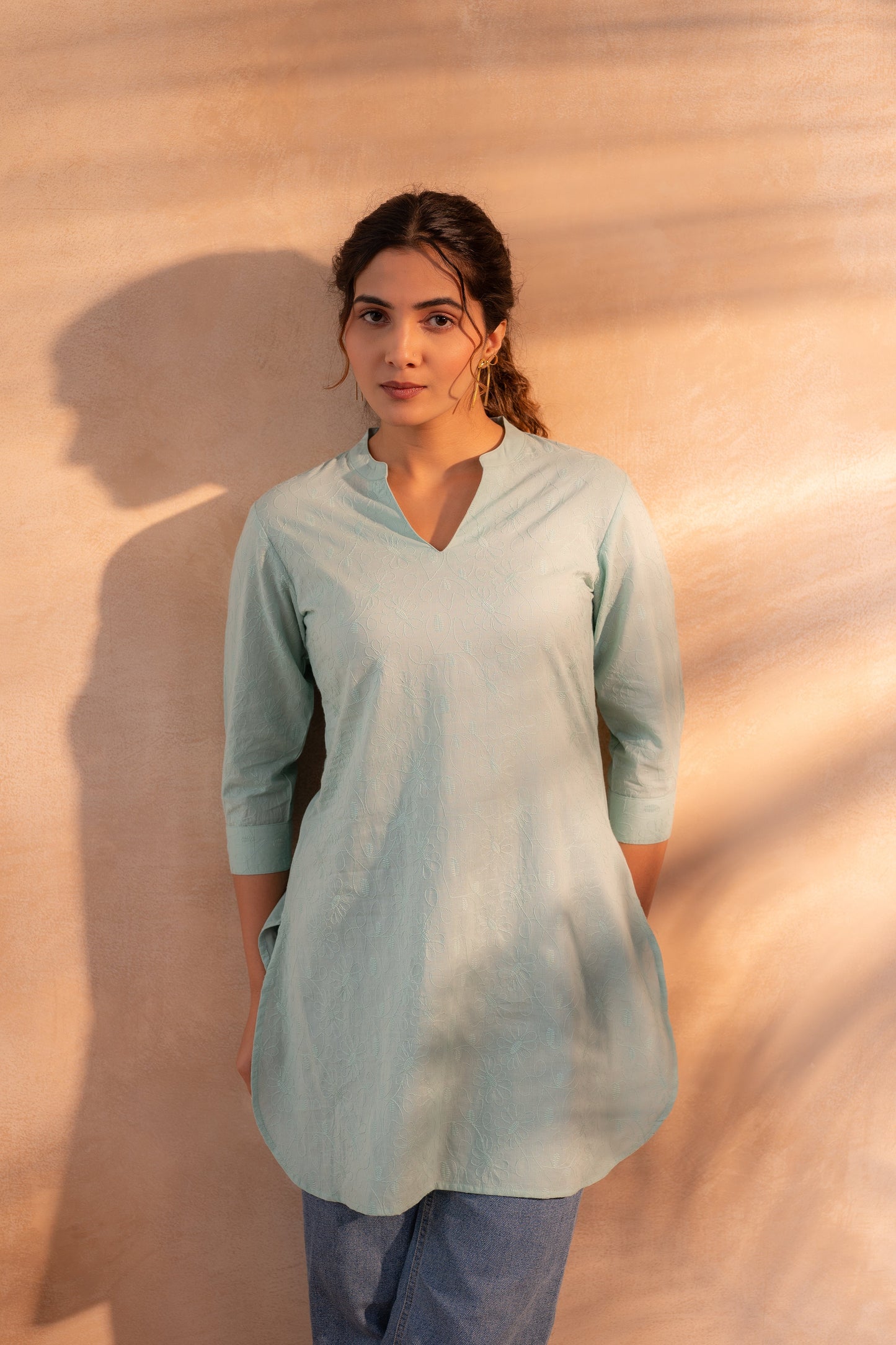 Mint  Ease Minimal Cotton Tunic