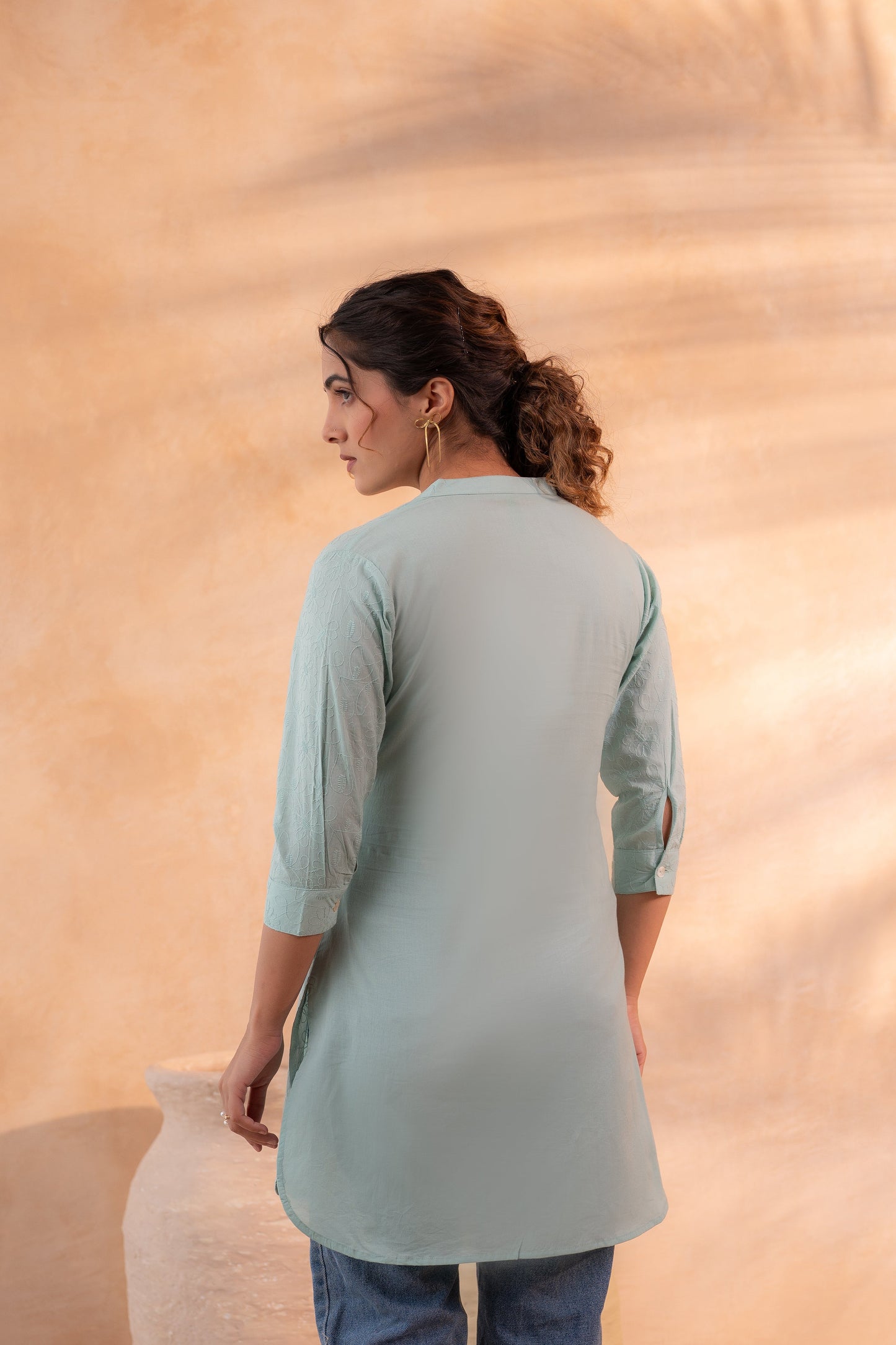 Mint  Ease Minimal Cotton Tunic