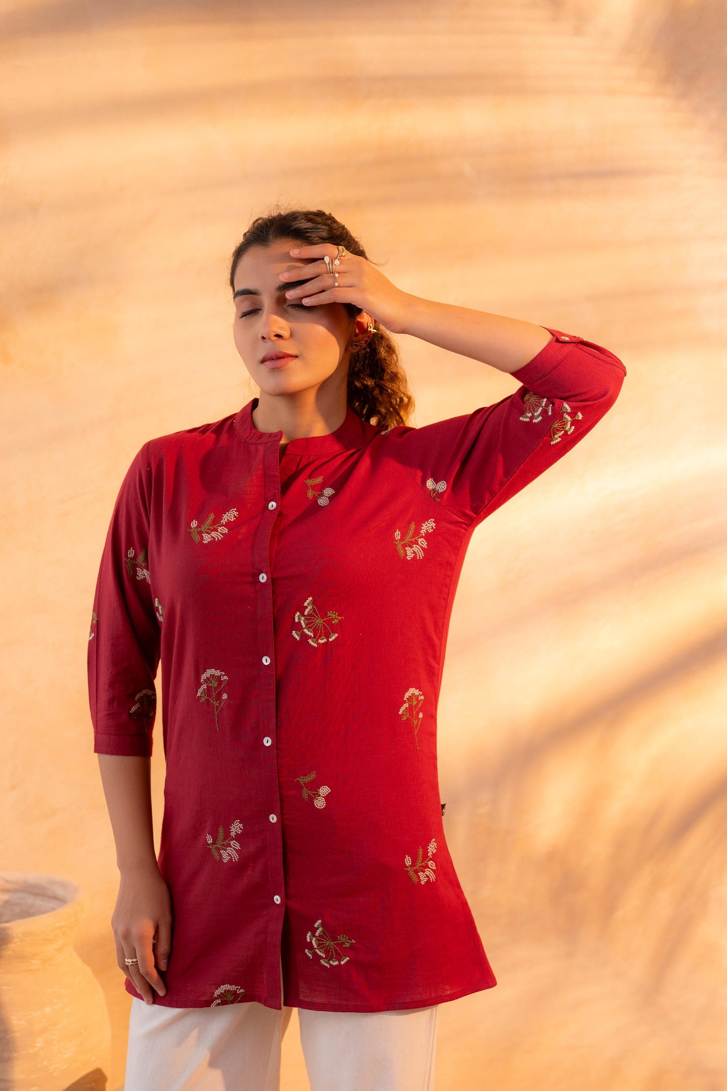 Maroon Bloom Everyday Tunic