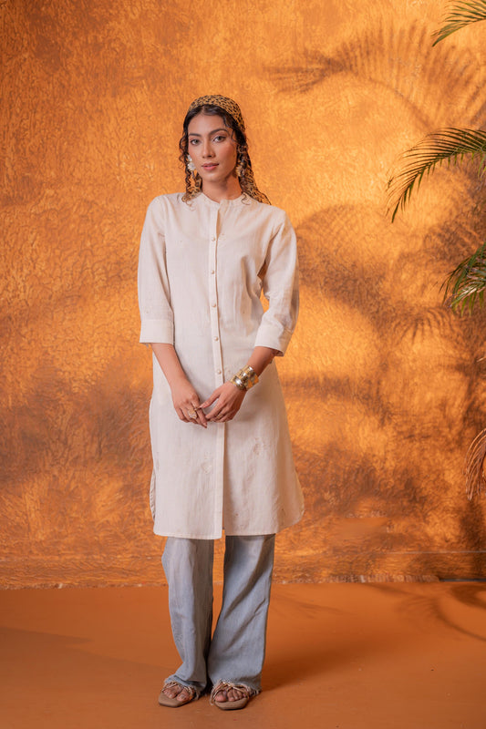 Ivory Serenity Straight Kurta