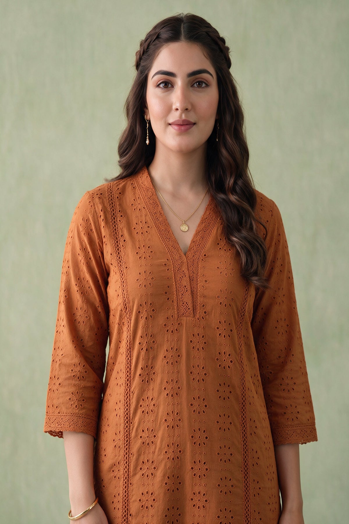 Juniper Women Orange Kurta & Pant