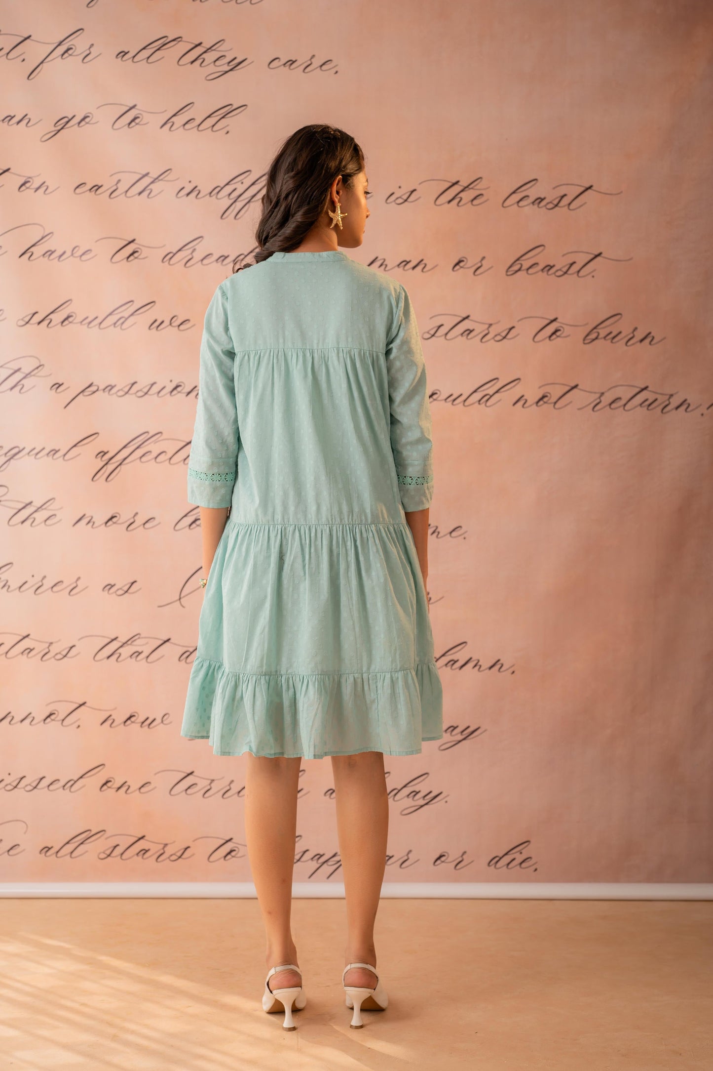 Zest Bloom Mint Tiered Summer Dress