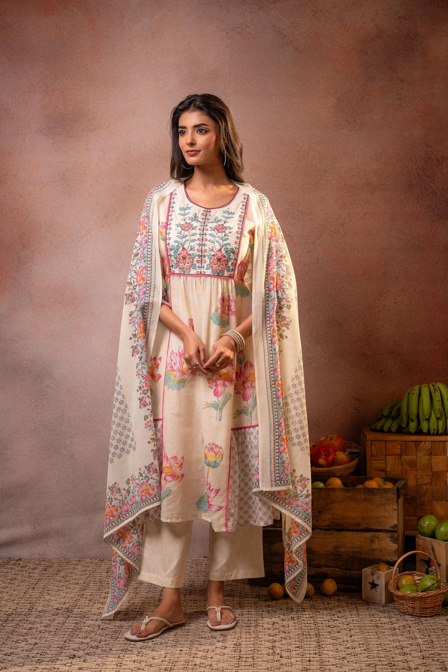 OffWhite Lotus Bloom Suit Set