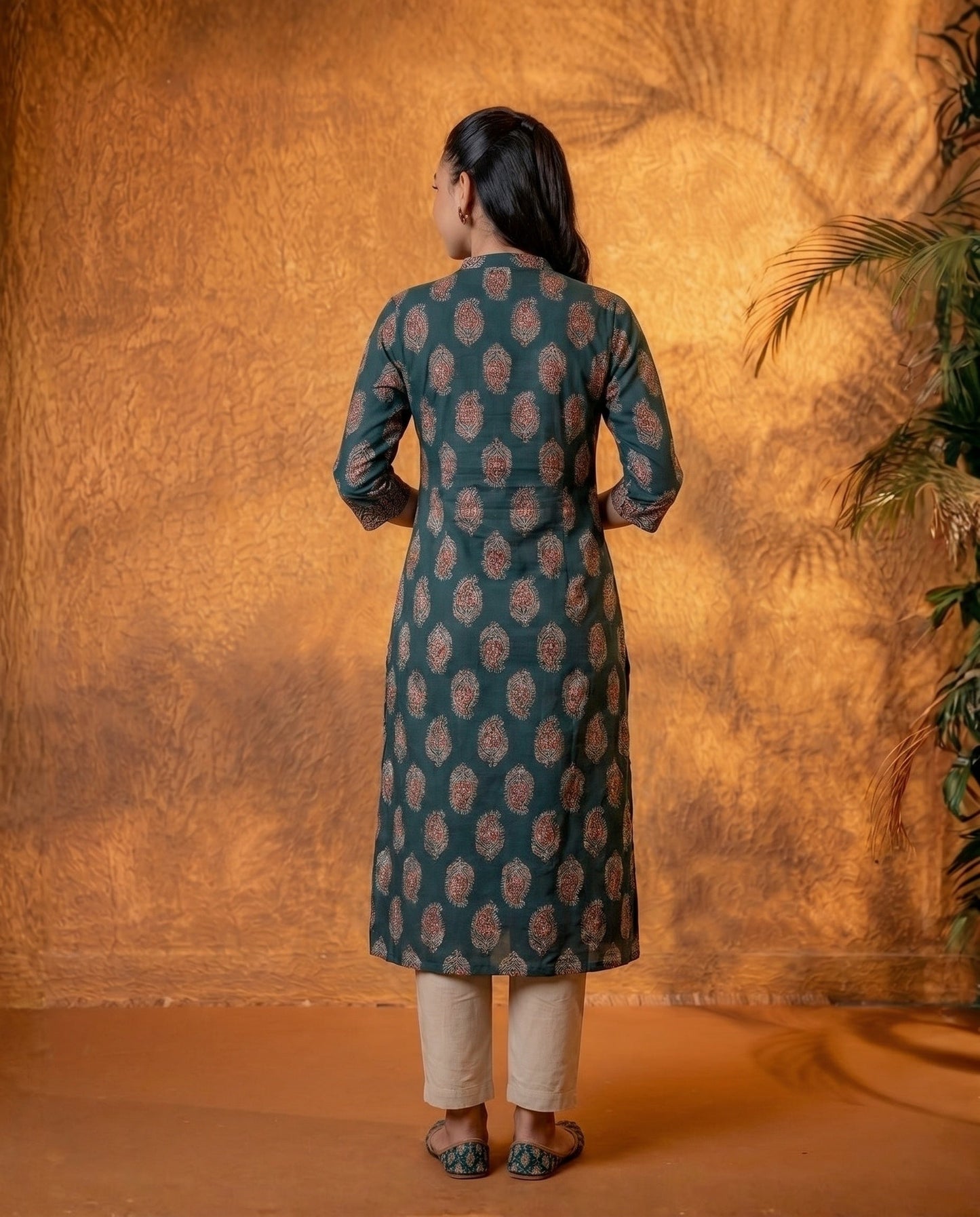 Zariya JadeGreen Heritage Buta Kurta