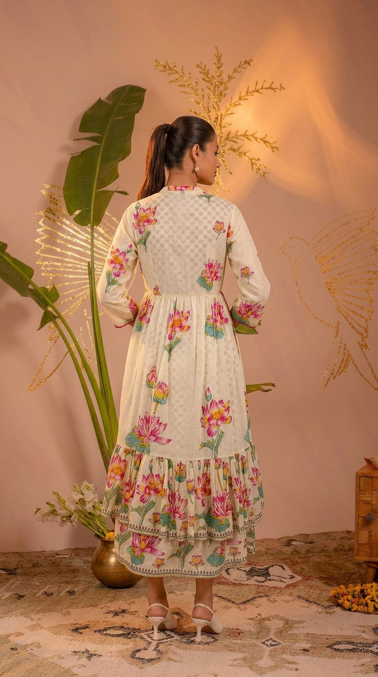 OffWhite Lotus Garden Jacket Dress