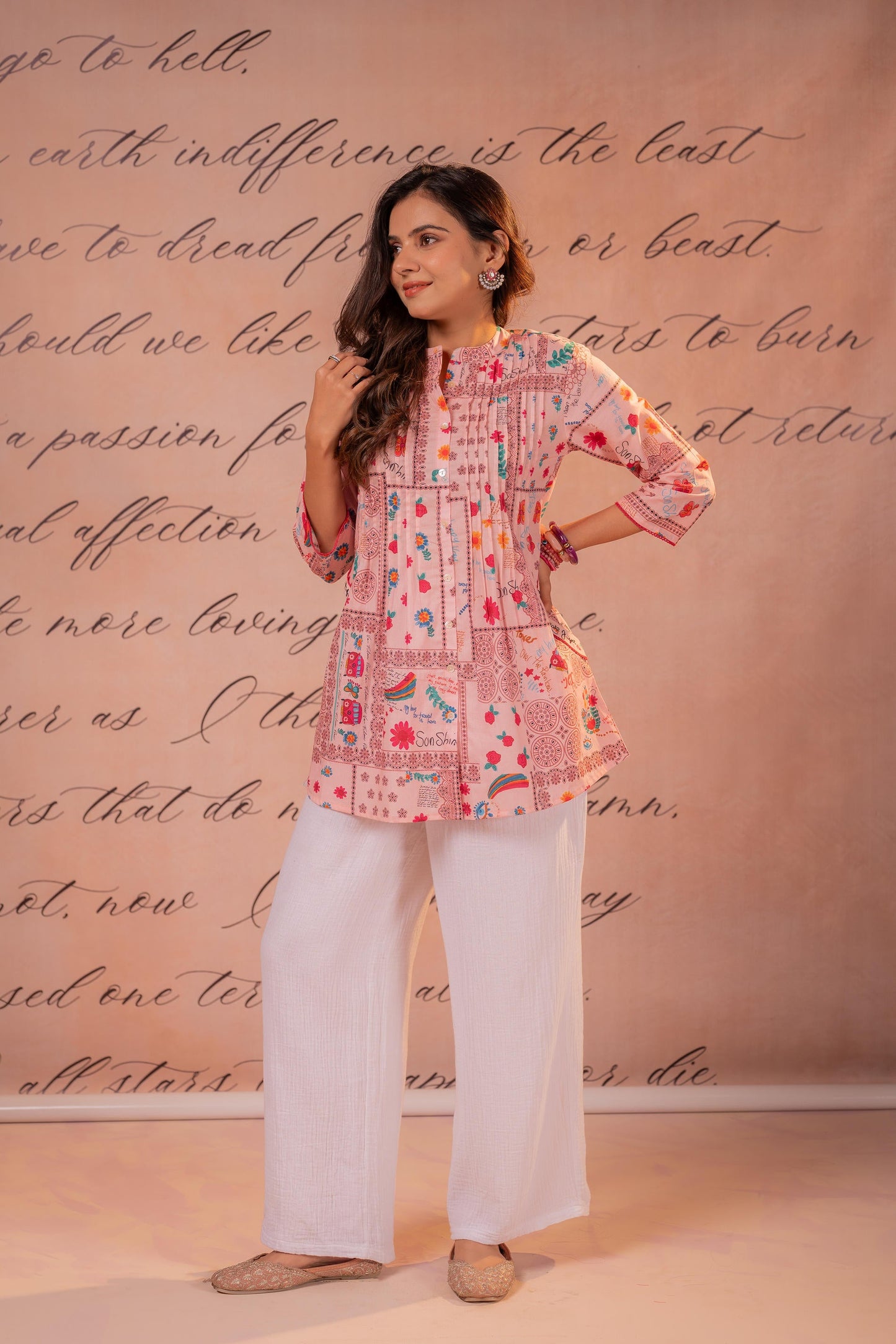 Onion Pink Meadow Patchwork Tunic