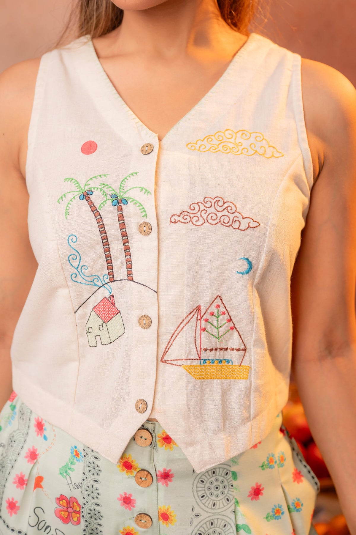 Folk Scribble Garden Co-Ord Set