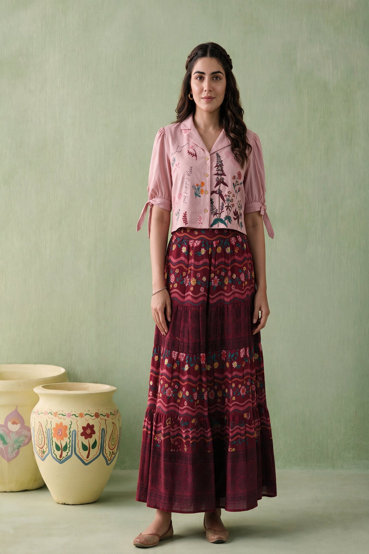 Juniper Women Mauve Top & Skirt