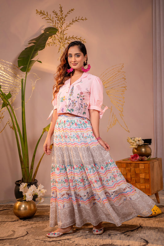 Pink Bohemian Meadow Tiered Set