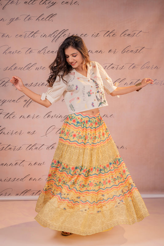 Yellow Bohemian Meadow Tiered Set