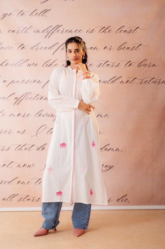 Gulnaar  Embroidered A-Line Kurta