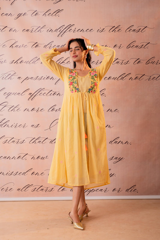 Surajmukhi Bloom Embroidered Anarkali Kurta