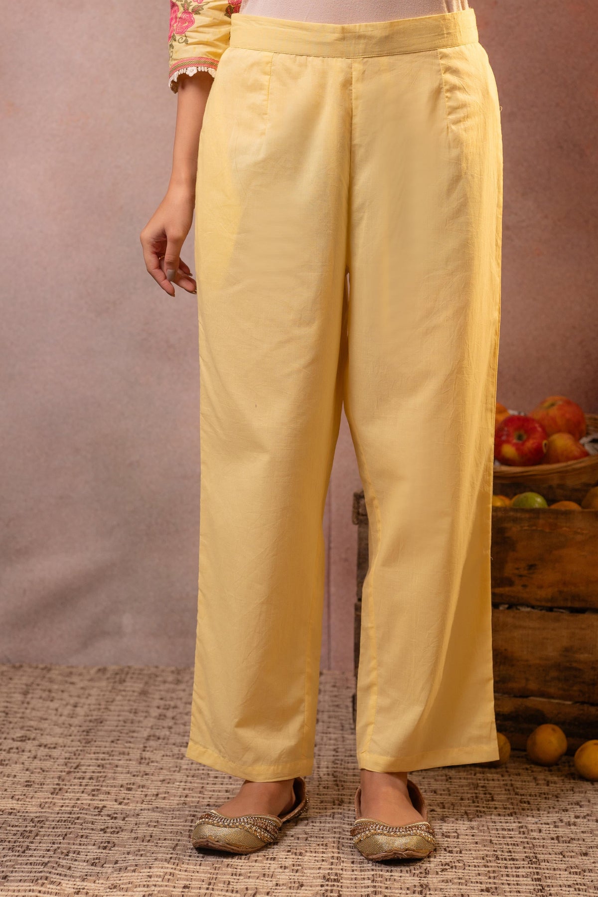 Gulbahaar Blush Floral Kurta Pant And Dupatta Set