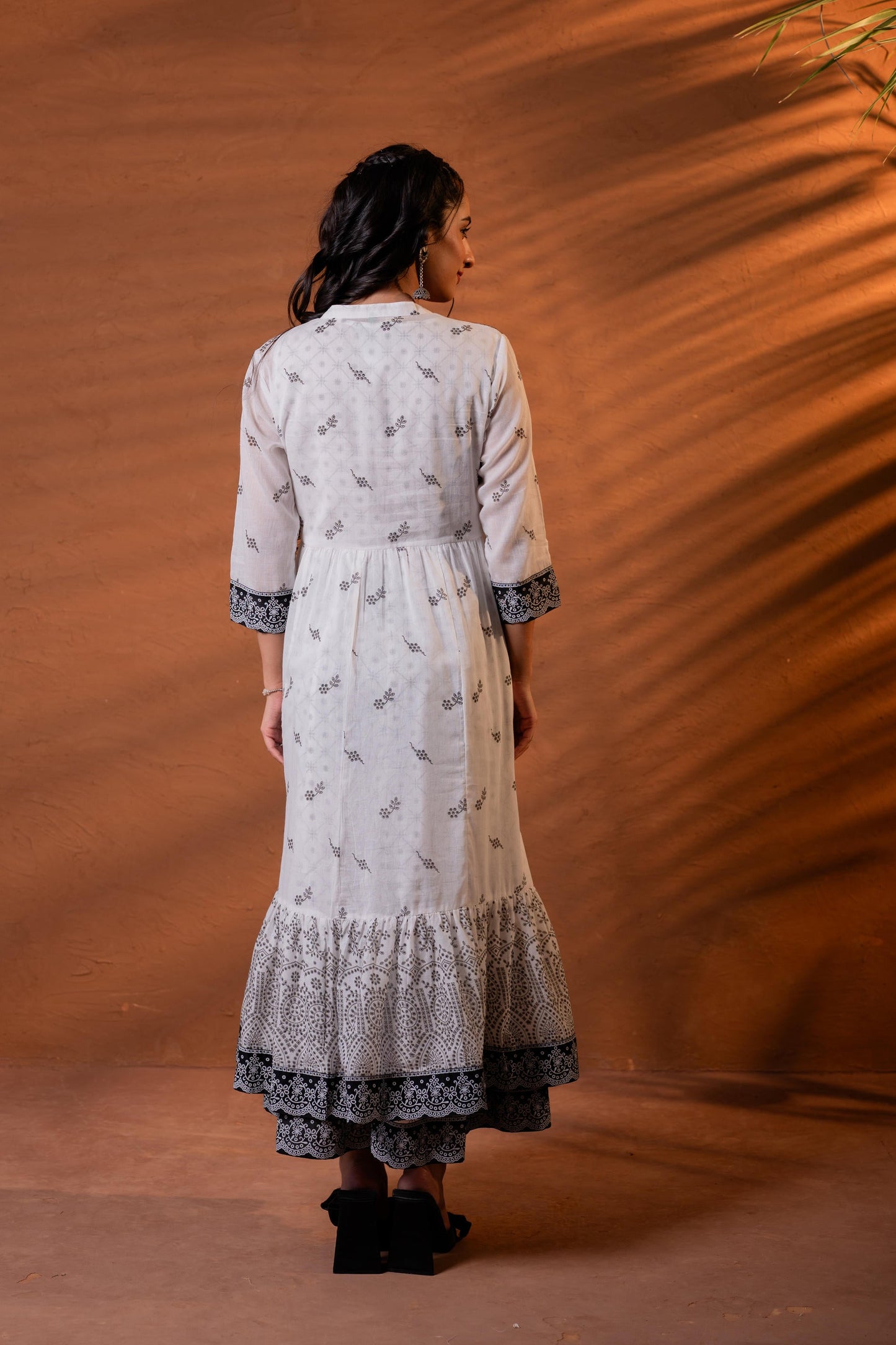 Ivory Noir White Heritage Flare Dress