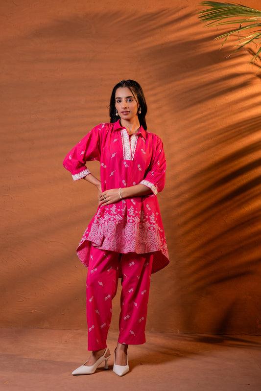 Gulnaar Festive Printed Ethnic Kurta Set