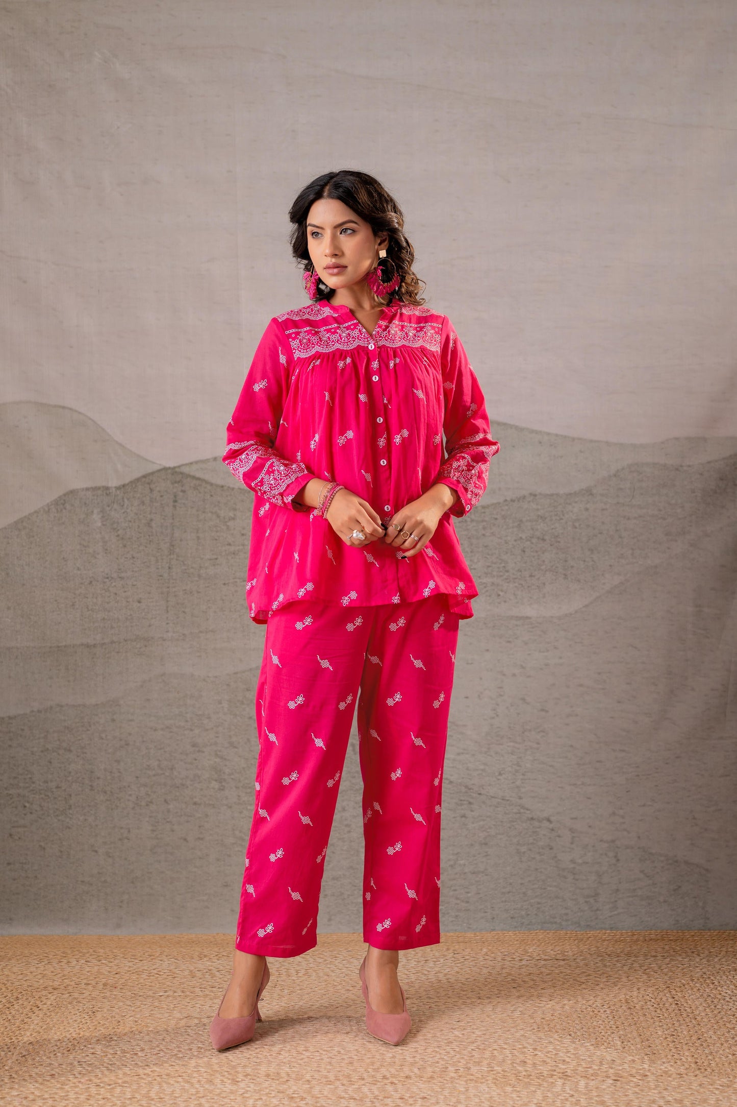 Ivory Kalaa Printed Tunic Set