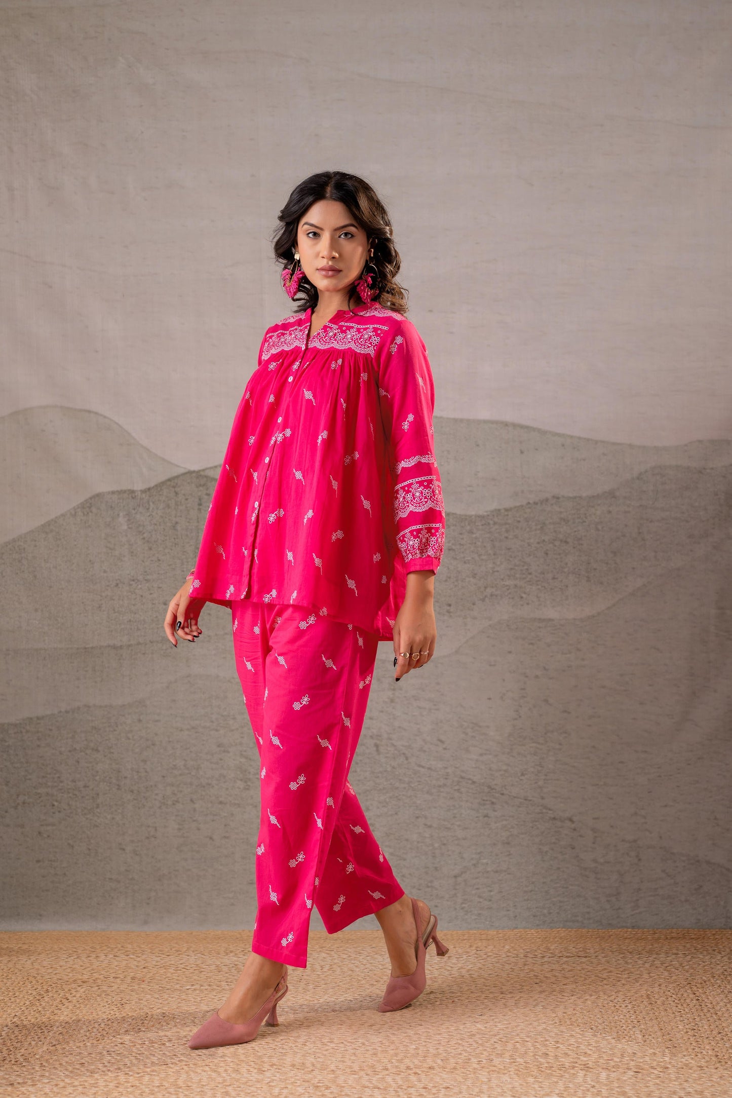 Ivory Kalaa Printed Tunic Set
