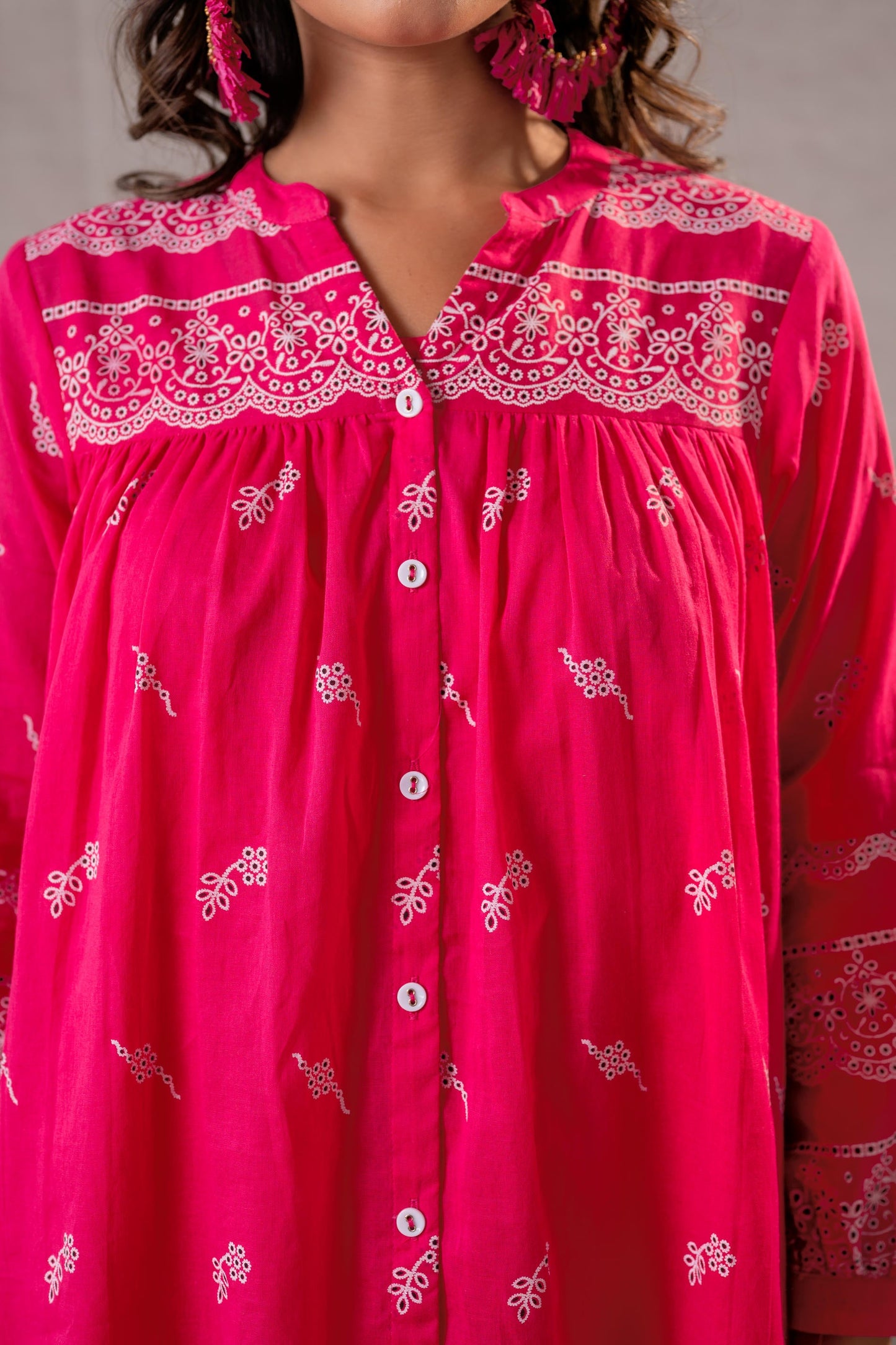 Ivory Kalaa Printed Tunic Set