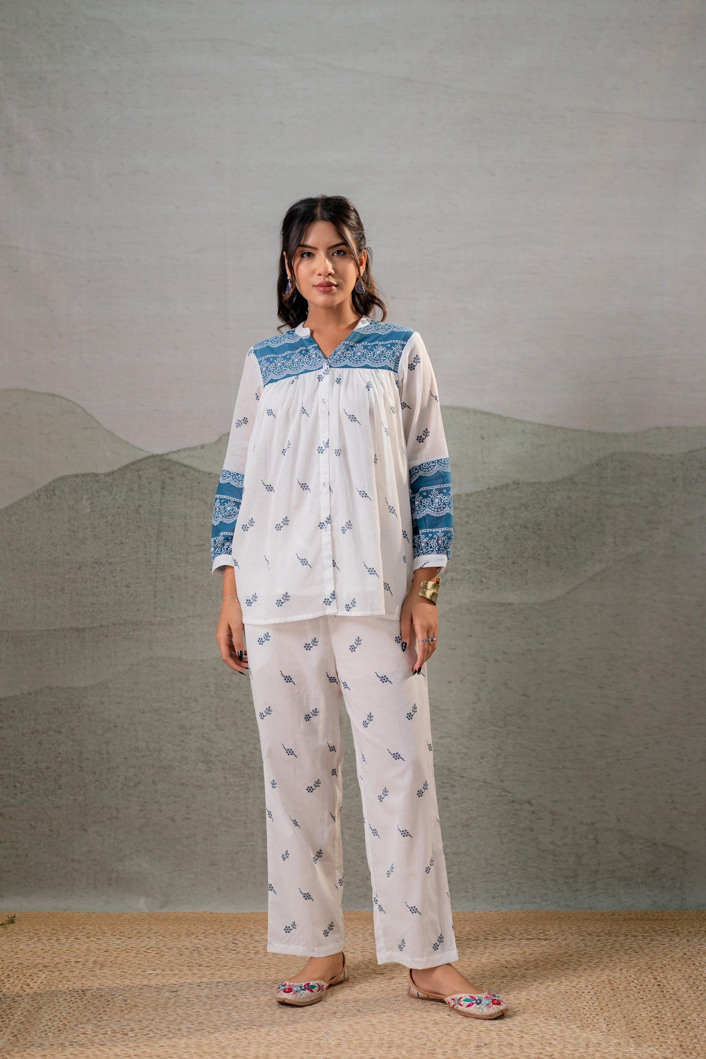 Ivory Kalaa Printed Tunic Set