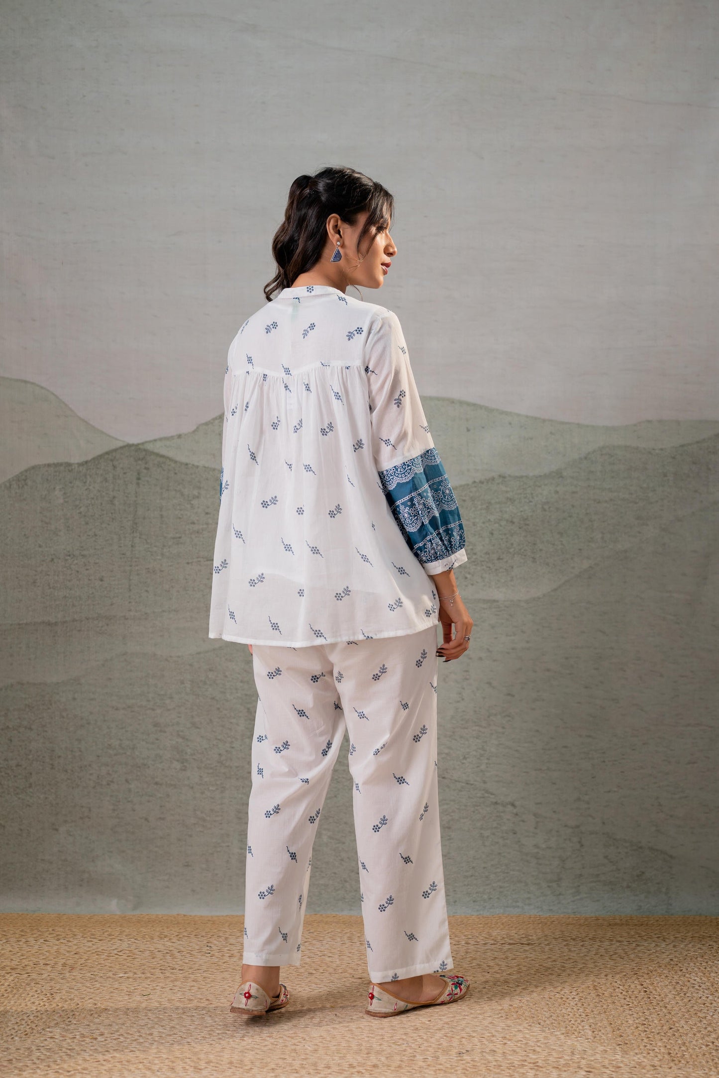 Ivory Kalaa Printed Tunic Set