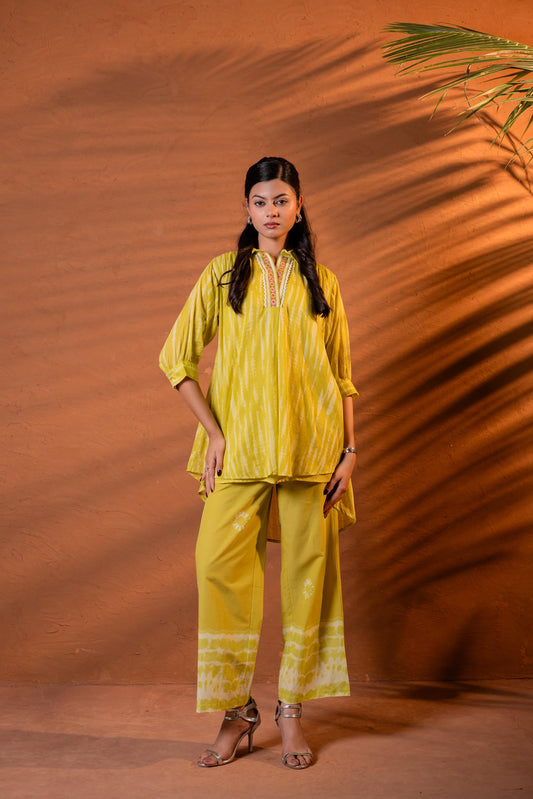 Sunshine ray lime Tunic Set