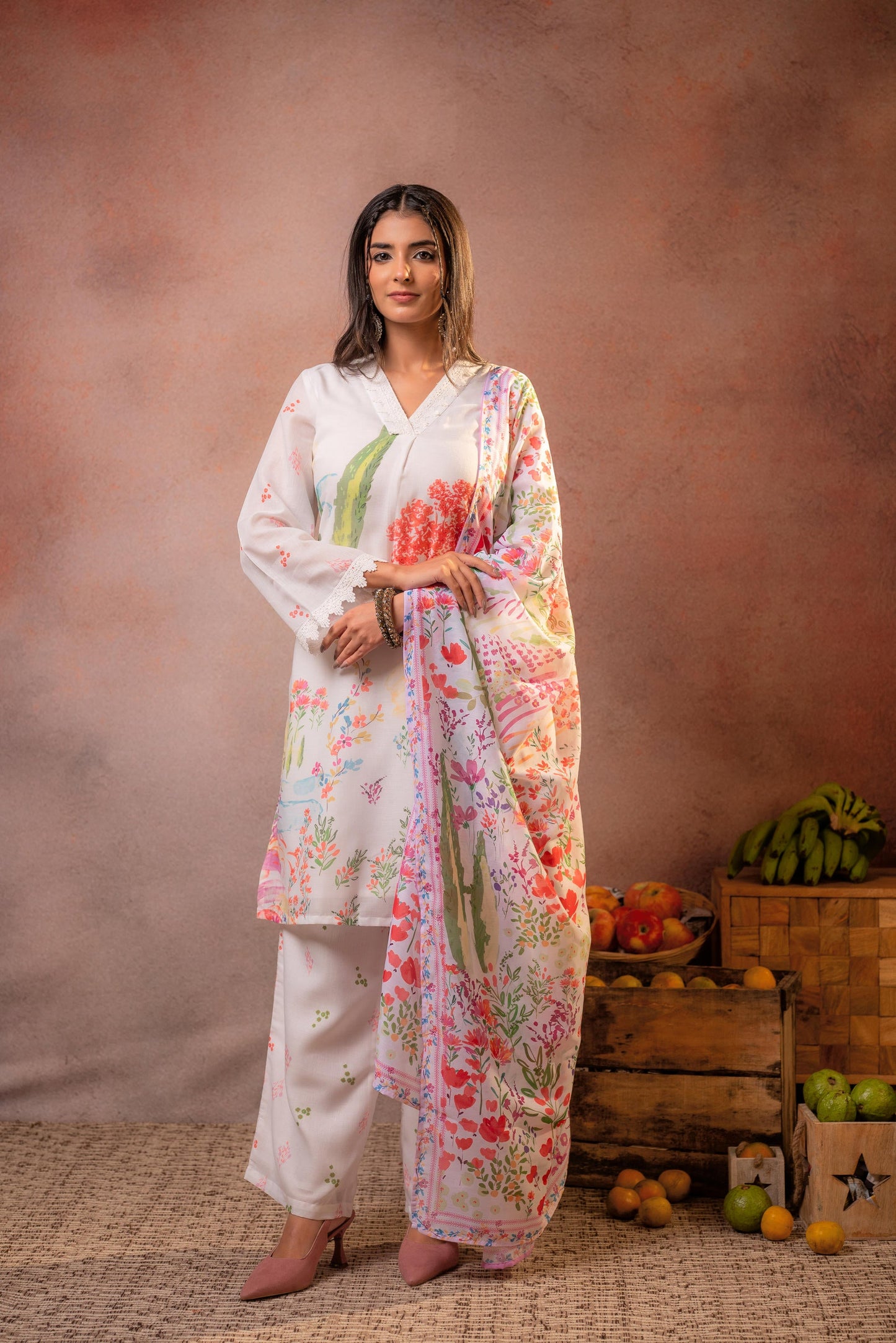 Gulnaar Garden Printed Kurta Set