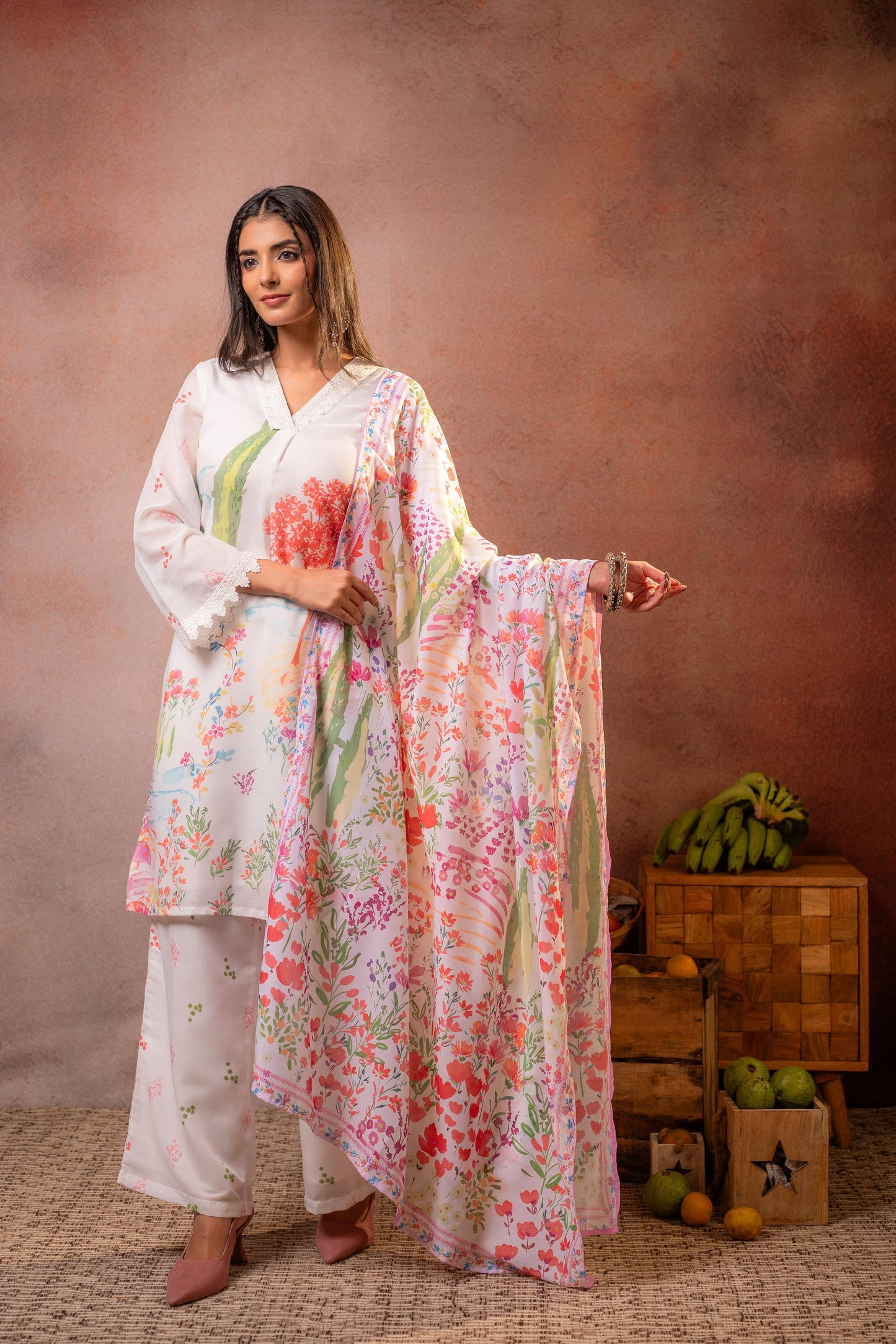 Gulnaar Garden Printed Kurta Set