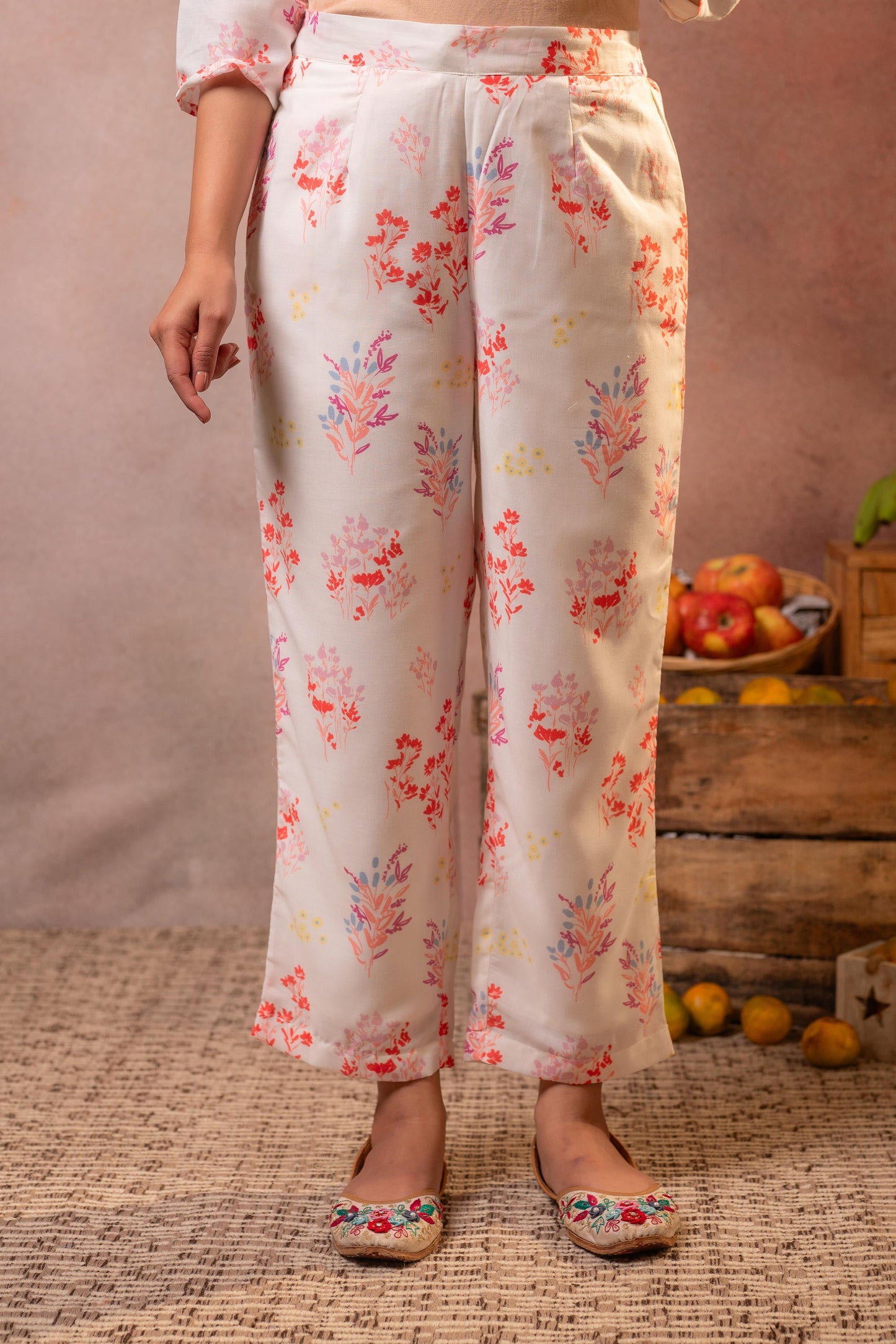 Elegant Floral Nyra-Kurta Set with  Dupatta