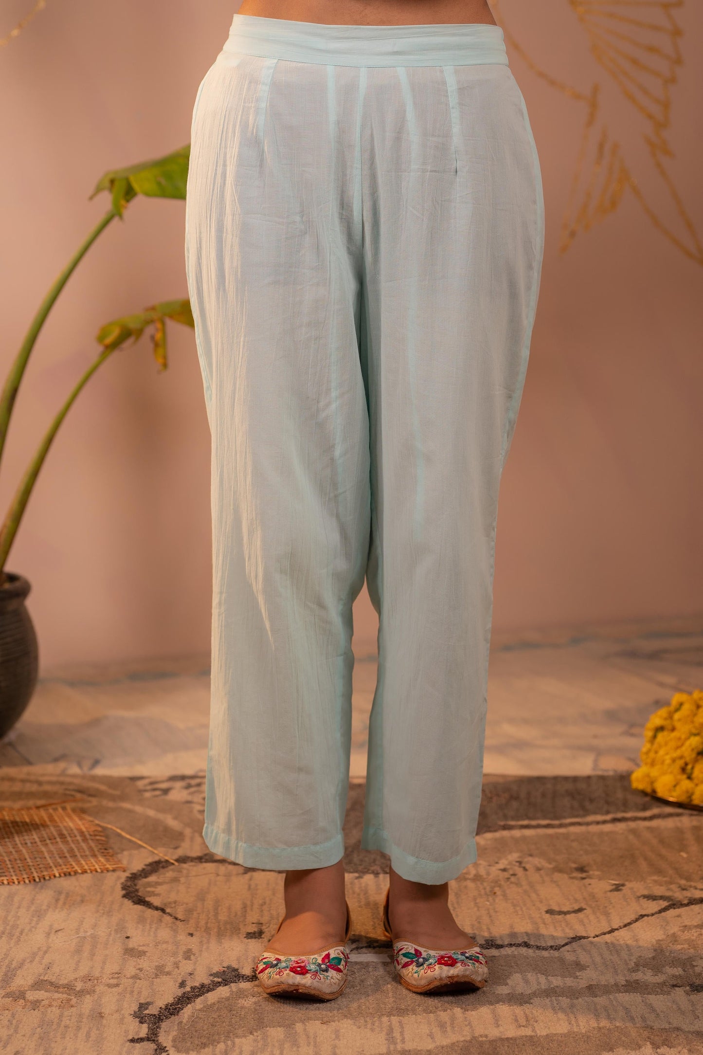 Sky Blue Embroidered Kurta Set with Dupatta
