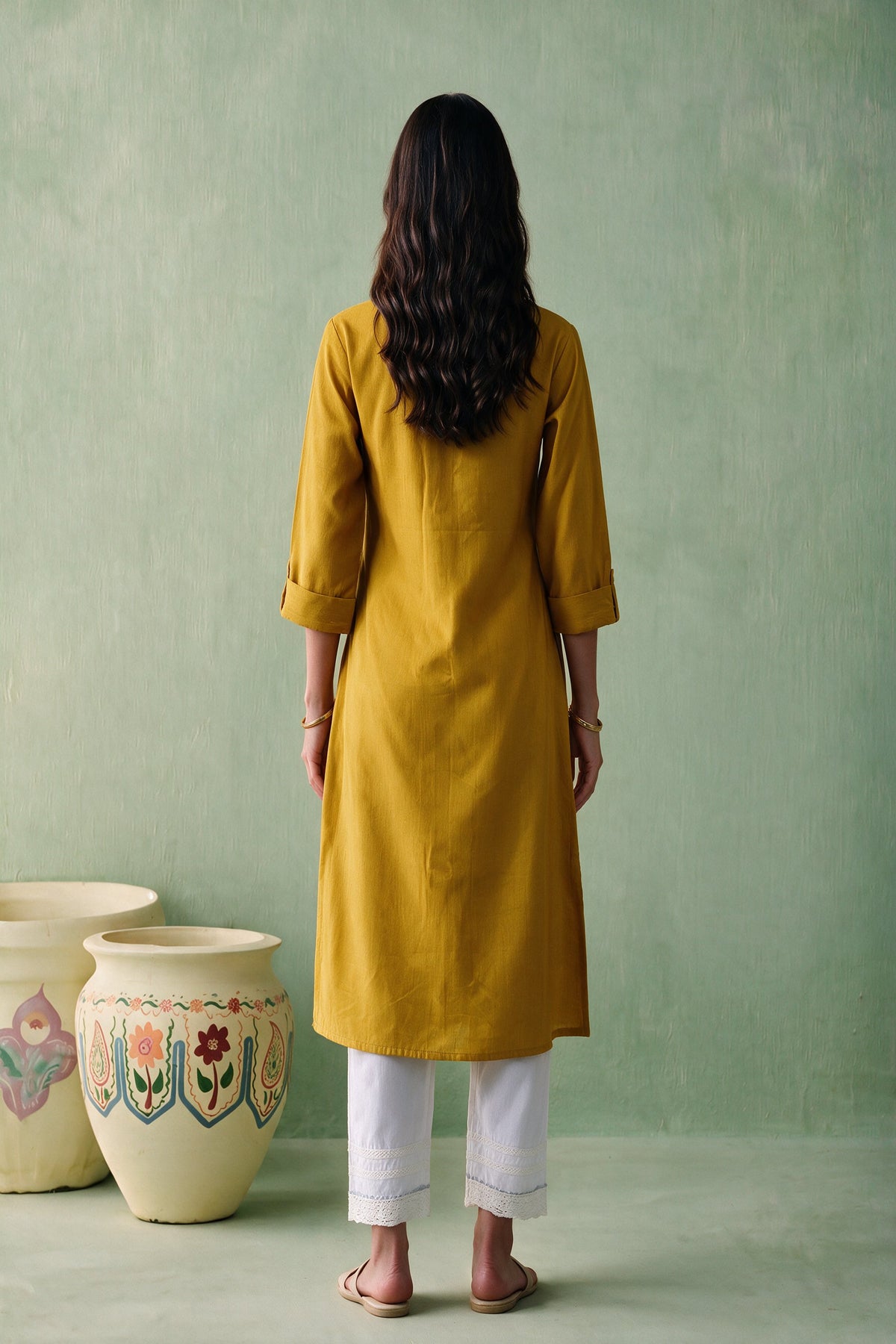 Juniper Women Mustard Kurta