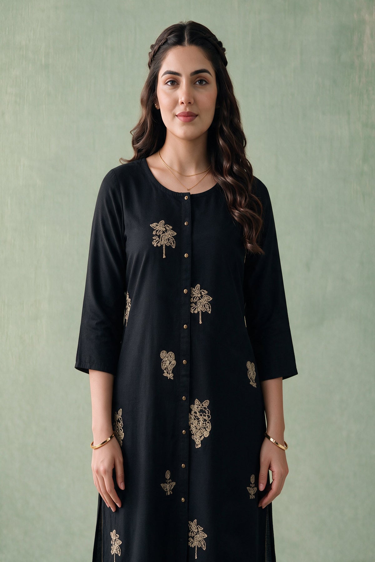 Juniper Women Black Kurta