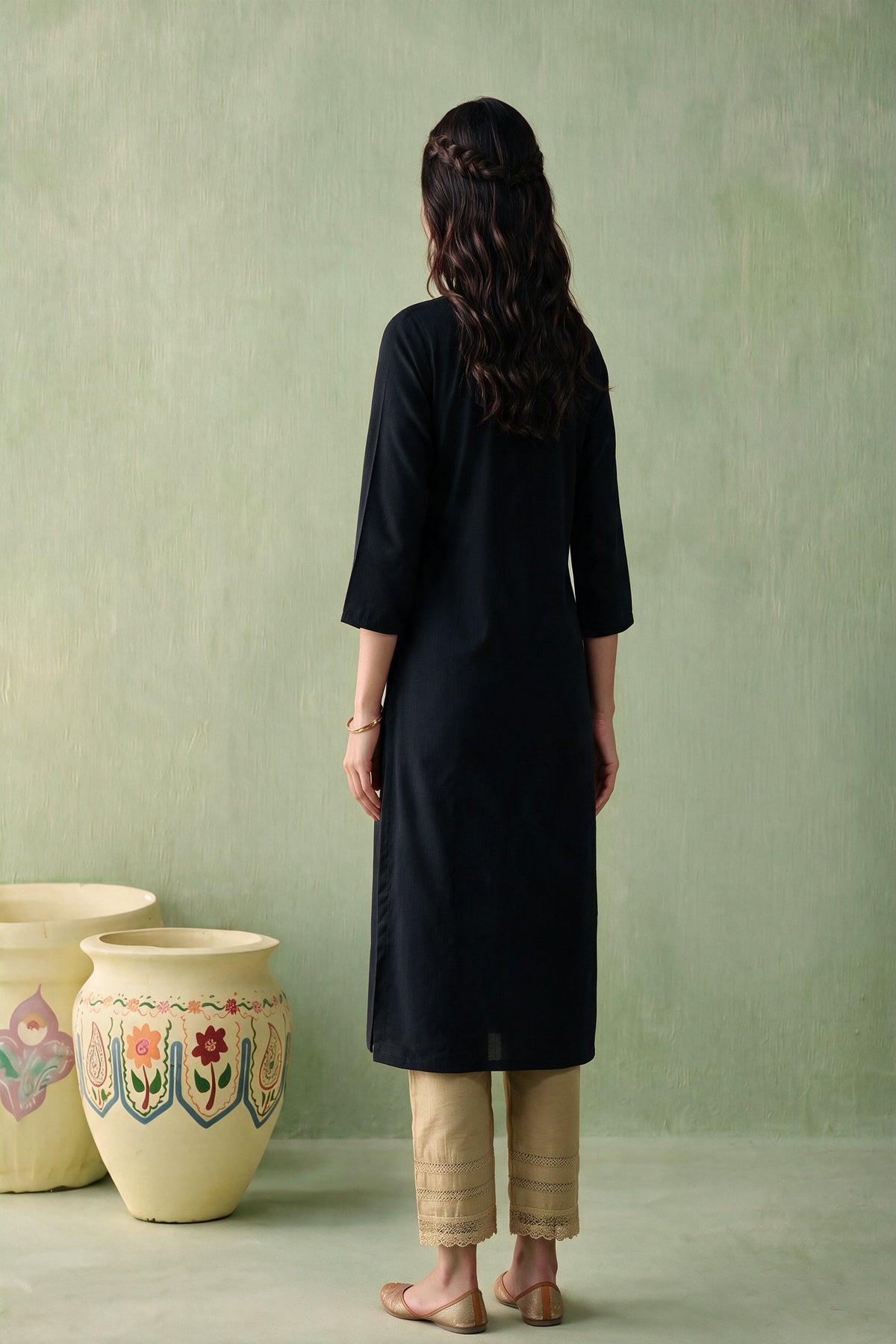 Juniper Women Black Kurta